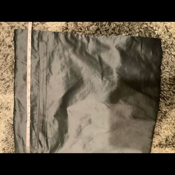 Modern line embroidered throw pillow cases silver grey white (2) 18 x 18 - Picture 3 of 4